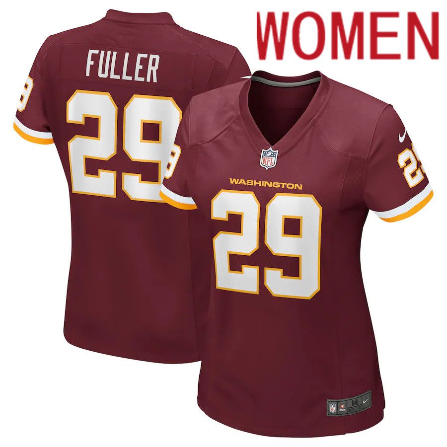 Women Washington Redskins 29 Kendall Fuller Nike Burgundy Team Game NFL Jersey